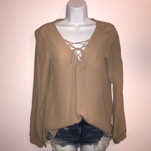 Tan blouse